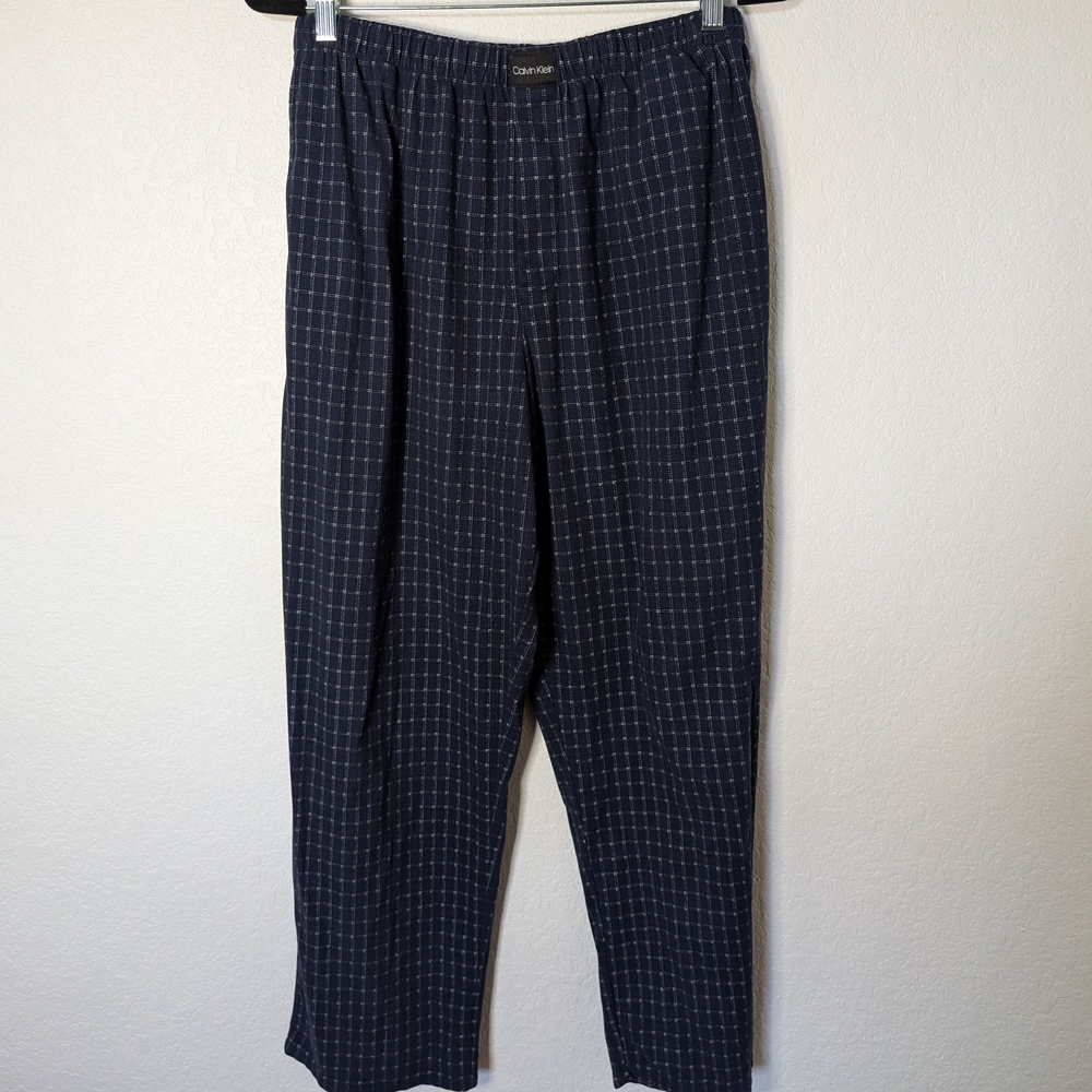 Calvin Klein Men's Navy Checkered Sleep Pants